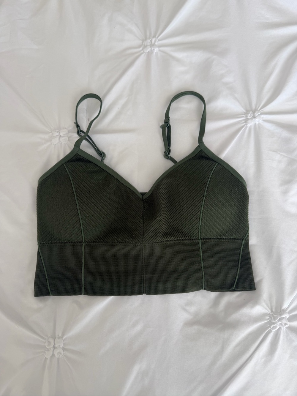 aerie Dark Green Longline Padded Bralette